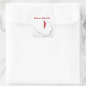 Medisch alarm Aanval Vierkante Sticker (Tas)