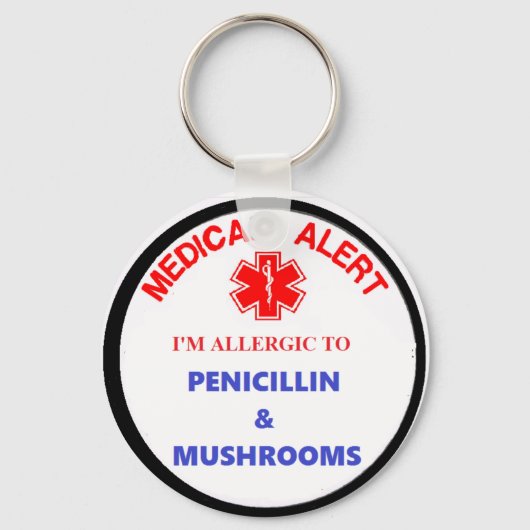 medisch alarm geneesmiddelenallergie sleutelhanger (Voorkant)