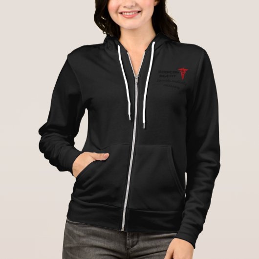 medisch alarm vrouwen hoogho hoodie (Voorkant)