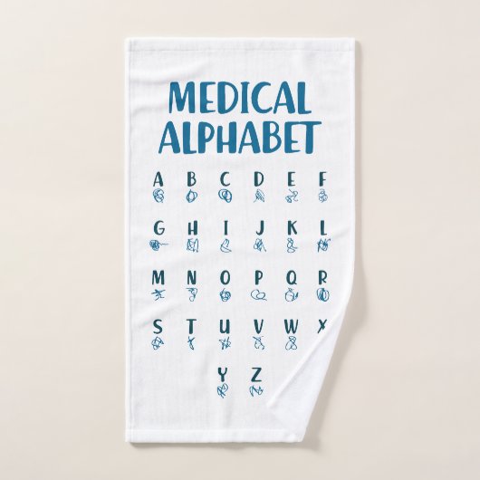 Medisch Alfabet Handdoek (Handdoek)