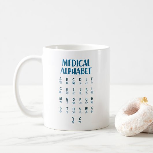 Medisch Alfabet Koffiemok (Met donut)