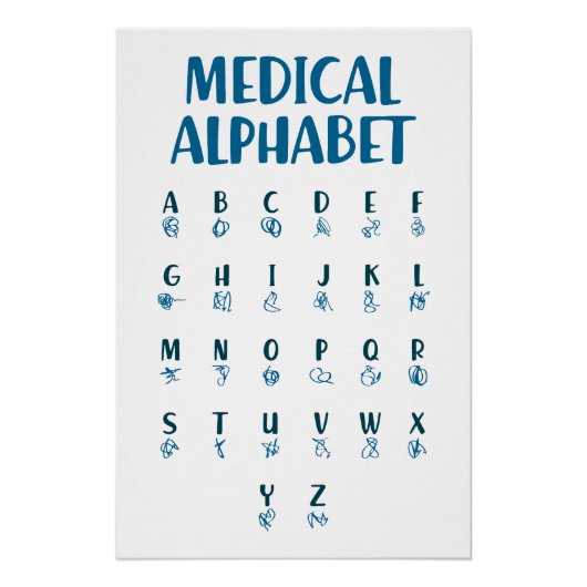 Medisch Alfabet Perfect Poster (Voorkant)
