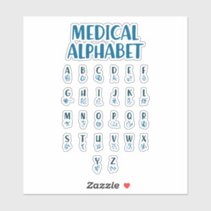 Medisch Alfabet Sticker