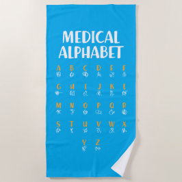 Medisch Alfabet Strandlaken