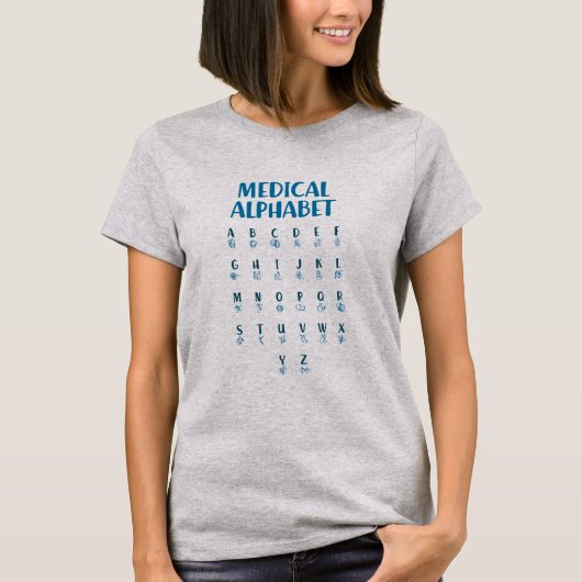 Medisch Alfabet T-shirt (Voorkant)