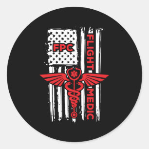Medisch-Amerikaanse vlag vlucht Paramedic Emerge Ronde Sticker