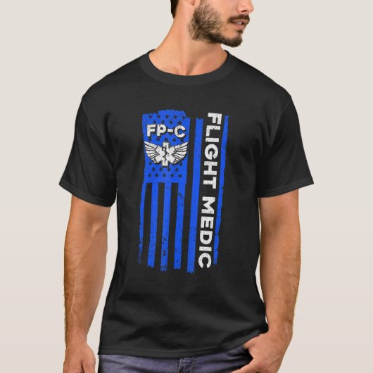 Medisch-Amerikaanse vlag vlucht Paramedic Emerge T-shirt (Voorkant)