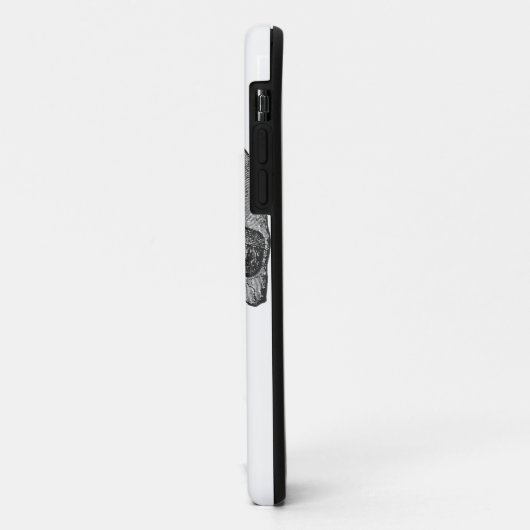 Medisch anatomische  schedel, monochroom Case-Mate iPhone case (Achterkant/links)