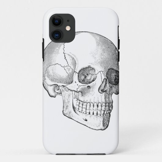 Medisch anatomische  schedel, monochroom Case-Mate iPhone case (Achterkant)
