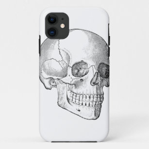 Medisch anatomische  schedel, monochroom Case-Mate iPhone case
