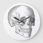 Medisch anatomische  schedel, monochroom grote klok (Voorkant)
