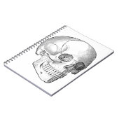 Medisch anatomische  schedel, monochroom notitieboek (Linkerzijde)