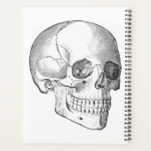 Medisch anatomische  schedel, monochroom planner (Achterkant)