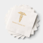 Medisch arts Caduceus beroepsnaam Folie Servetten (Insitu (Gestapeld))