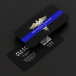 Medisch arts eerste responder EMS Blue Caduceus Visitekaartje