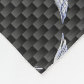 Medisch arts MD Caduceus op blauwe strepen Fleece Deken (Hoek)