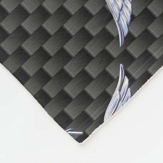 Medisch arts MD Caduceus op blauwe strepen Fleece Deken (Hoek)