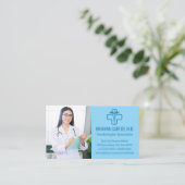 Medisch arts met klembord | ziekenhuispersoneel visitekaartje (Staand voorkant)