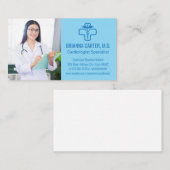 Medisch arts met klembord | ziekenhuispersoneel visitekaartje (Voorkant / Achterkant)