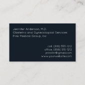 Medisch arts Ob/gynaecoloog Verloskundige Visitekaartje (Achterkant)