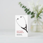 Medisch arts van stethoscoop visitekaartje (Staand voorkant)