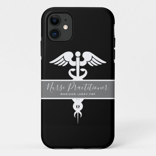 medisch arts verpleegkundige Caduceus, gepersonali Case-Mate iPhone Case (Achterkant)