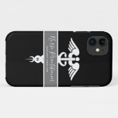 medisch arts verpleegkundige Caduceus, gepersonali Case-Mate iPhone Case (Achterkant (horizontaal))