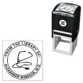 Medisch arts Verpleegkundige Stethoscoop Boeknaam Zelfinktende Stempel (In situ)