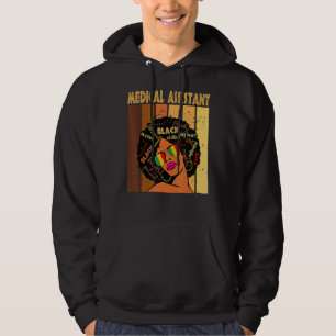 Medisch assistent Afro African American Black Hist Hoodie