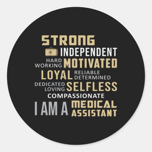 Medisch assistent Assistenten Doctor in de verplee Ronde Sticker (Voorkant)