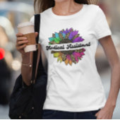 Medisch assistent beroep Rainbow Zonnebloem T-shirt