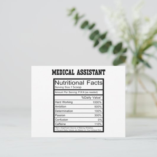 Medisch assistent briefkaart (Staand voorkant)