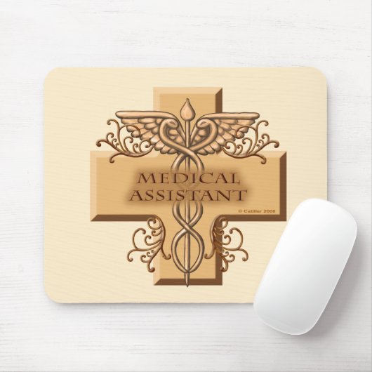 Medisch assistent Caduceus Muismat (Met muis)