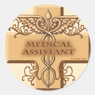 Medisch assistent Caduceus Ronde Sticker