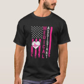 Medisch assistent geeft hartslag Roze Ameri T-shirt (Voorkant)