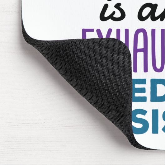 Medisch assistent geëxhausted Funny Appreciation Muismat (Hoek)