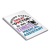 Medisch assistent geëxhausted Funny Appreciation Notitieboek (Rechterzijde)