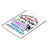 Medisch assistent geëxhausted Funny Appreciation Notitieboek (Linkerzijde)