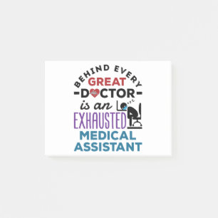 Medisch assistent geëxhausted Funny Appreciation Post-it® Notes