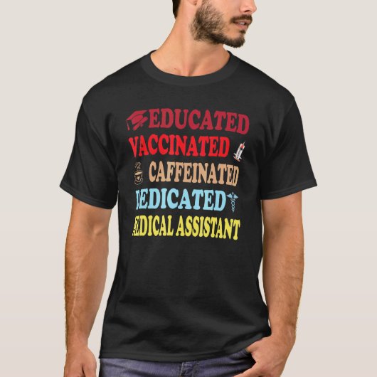 Medisch assistent Gevaccineerde verpleegkundigen T-shirt (Voorkant)