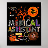 Medisch assistent Halloween Zombie Costume Scary P Poster (Voorkant)
