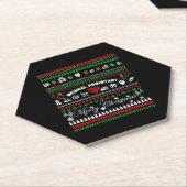 Medisch assistent kerstShirt Kartonnen Onderzetters (Schuin)