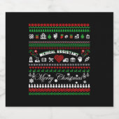 Medisch assistent kerstShirt Sparkling Wijnetiket (Enkel label)