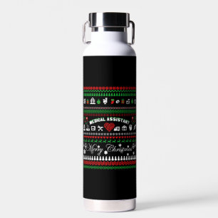 Medisch assistent kerstShirt Waterfles