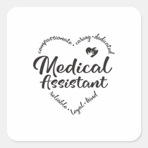 Medisch assistent, MA medisch Vierkante Sticker