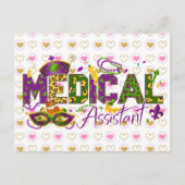 Medisch assistent - Mardi Gras Briefkaart (Voorkant)