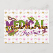Medisch assistent - Mardi Gras Briefkaart (Voorkant)