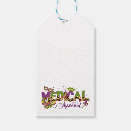 Medisch assistent - Mardi Gras Cadeaulabel (Voorkant)