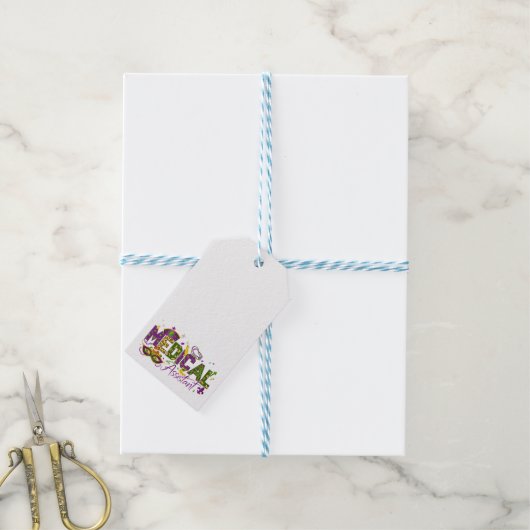 Medisch assistent - Mardi Gras Cadeaulabel (Met Touw)