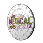 Medisch assistent - Mardi Gras Dartbord (Voorkant Rechts)